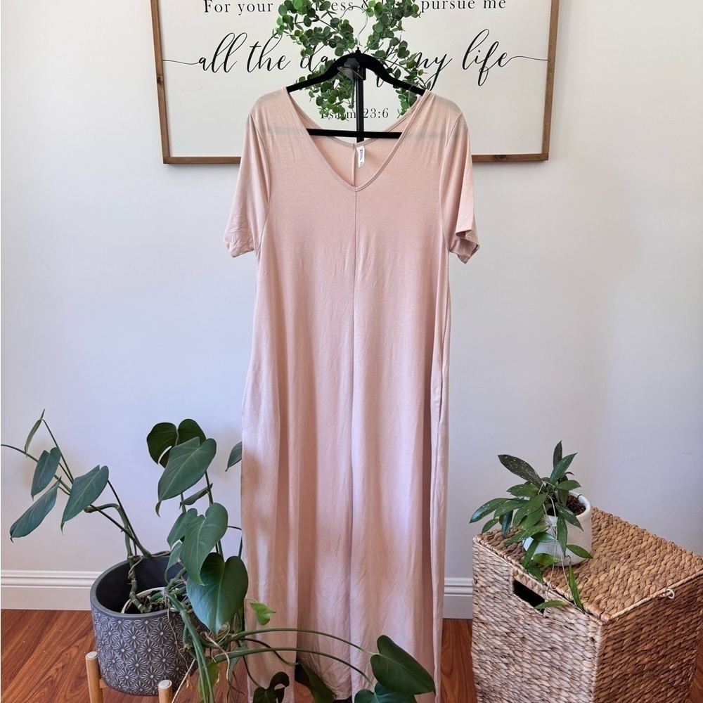 Zenana Taupe Maxi Dress - Picture 6 of 9